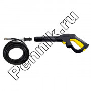 Шланг прочистки для Керхер 10 м. с форсункой и переходником